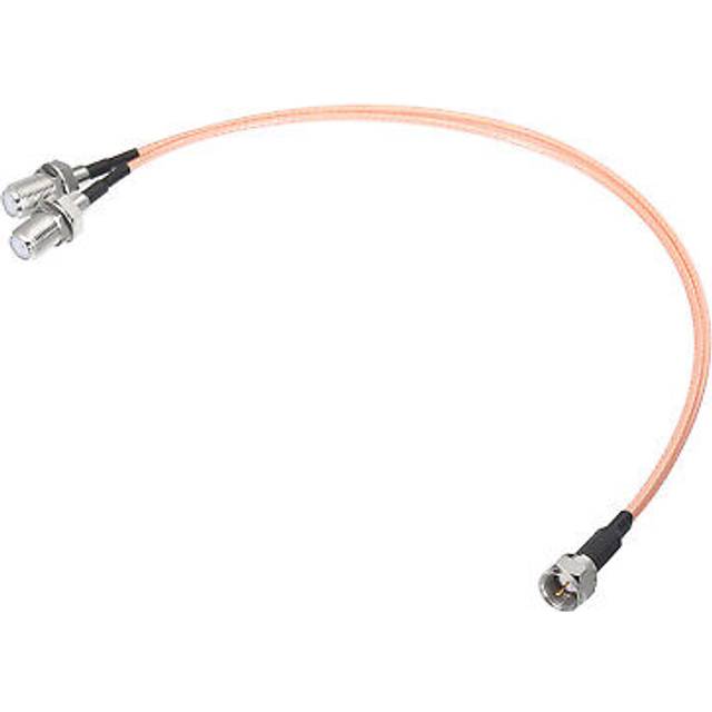 Rg6 Splitter Coax Cable 3 Way F Male To 2 F Female Adapter 11.8inch 75 Ohm