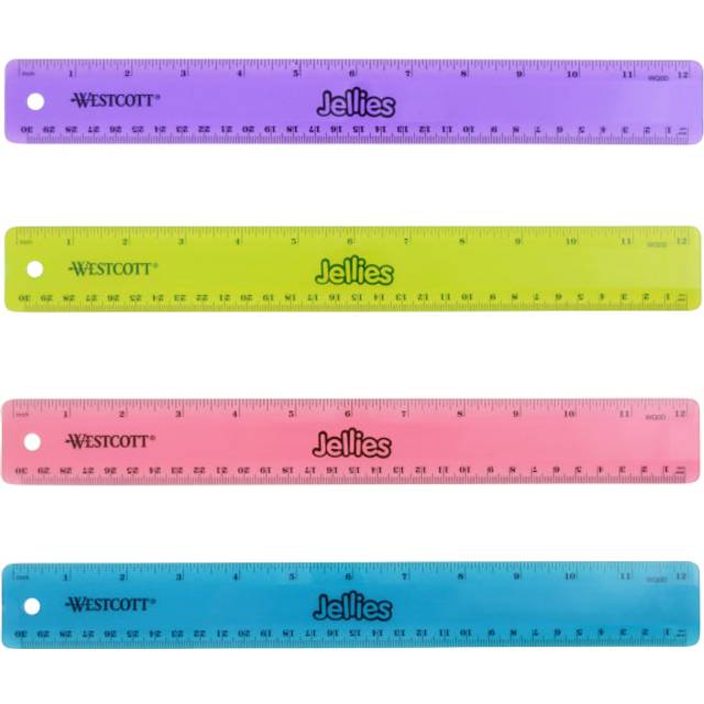 "Westcott 12"""""""" Twist It Flexible Ruler  Assorted Colors"