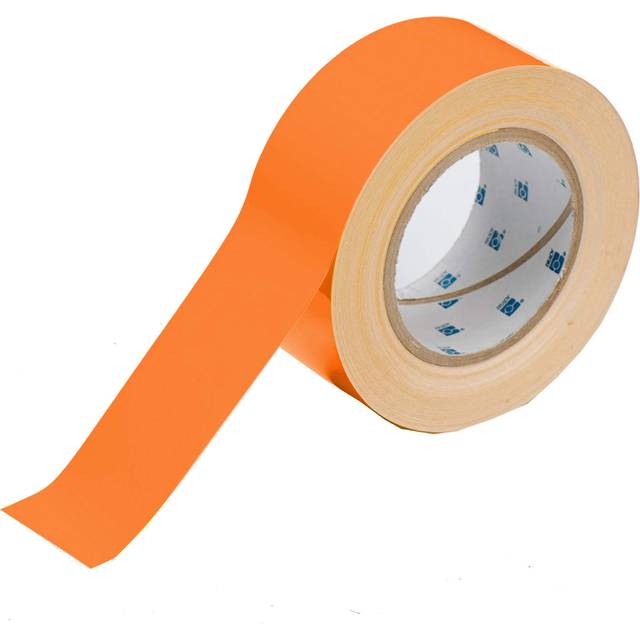 Brady ToughStripe Floor Marking Tape - Orange, Non-Abrasive Floor Tape - 2 Width, 100' Length for Concrete, Harsh Conditions, Forklift, High Traffic