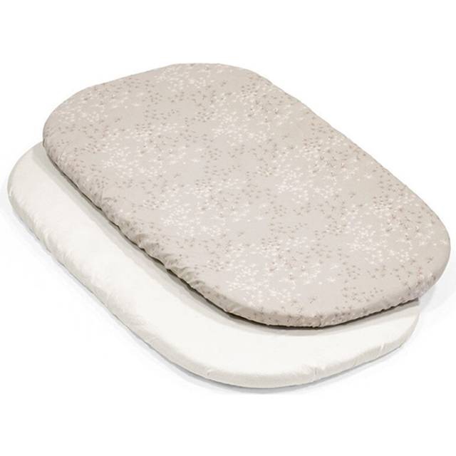 Stokke Snoozi Dra-på-lakan 2-Pack, Dandelion Beige/ Vanilla Cream