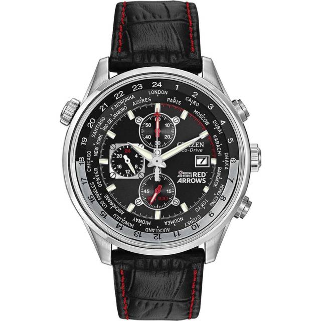 Citizen Red Arrows Black Leather Strap Chronograph Watch