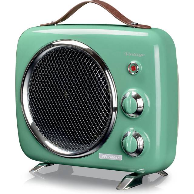 Ariete 808 Heizlüfter Vintage, kalt und warm, einstellbares Thermostat, Griff für einfachen Transport, 2000 W, Hellblau