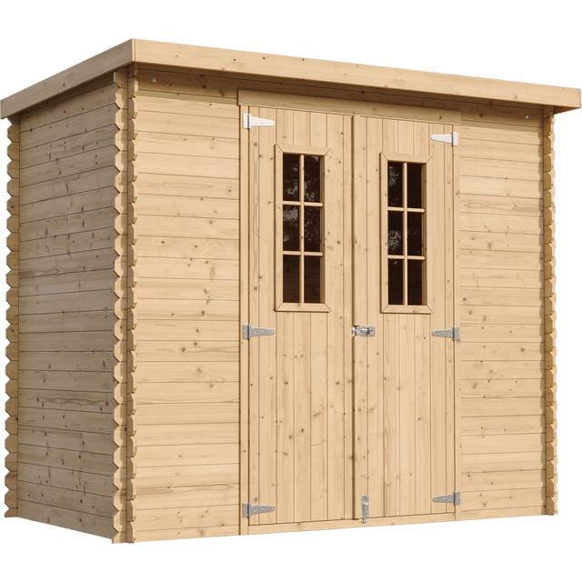 Wooden Garden Shed - H200 x 142 x 239 cm/2.63 m2 - garden shed with impregnated floor, 19 mm planks Timbela M310C+M310G