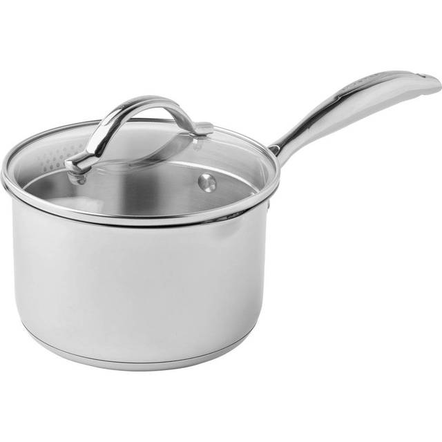 STS kastrull med lock 16 cm/1,8 liter, rostfritt stål - Rostfritt stål (16 cm/1,8 liter)