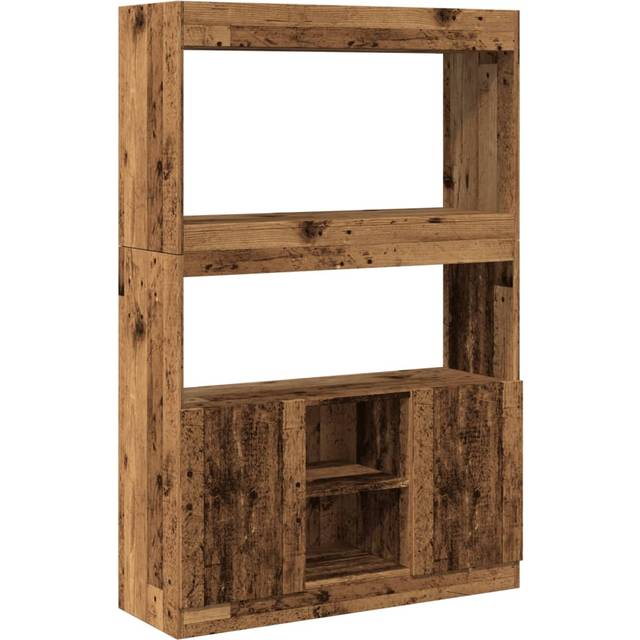 vidaXL Highboard Old Wood 92x33x140 cm Engineered Wood - Brown
