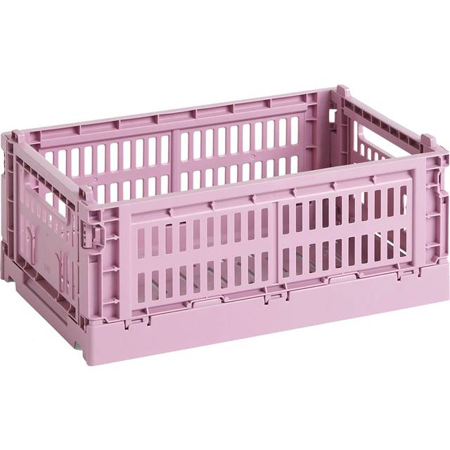 HAY - Colour Crate Recycled S - staubiges rosa/LxBxH 26,5x17x10,5cm/faltbar/stapelbar - dusty rose (10.5 x 26.5 x 17.0cm)