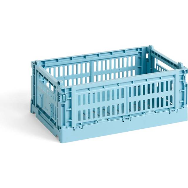HAY - Colour Crate Recycled S - hellblau/LxBxH 26,5x17x10,5cm/faltbar/stapelbar - light blue (10.5 x 26.5 x 17.0cm)