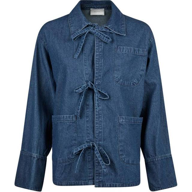 Neo Noir Starlie Denim Shirt Dam Långärmade Blusar Stl. 40 - Från Magasin - Dark Blue (40)