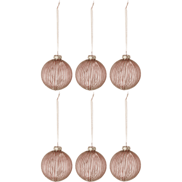 Scandi Living Holiday baubles 6-pack Rose gold