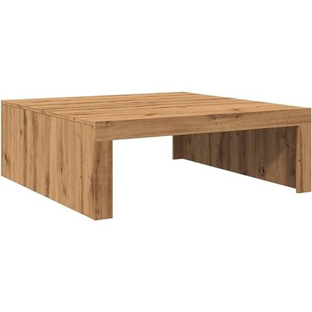 vidaXL Coffee Table Artisan Oak 100x100x35 cm Engineered Wood - Brown