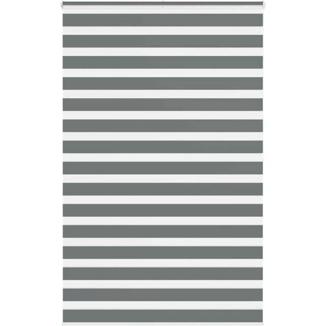 Rullgardin zebra mörkgrå 140x200 cm tyg bredd 135,9cm polyester
