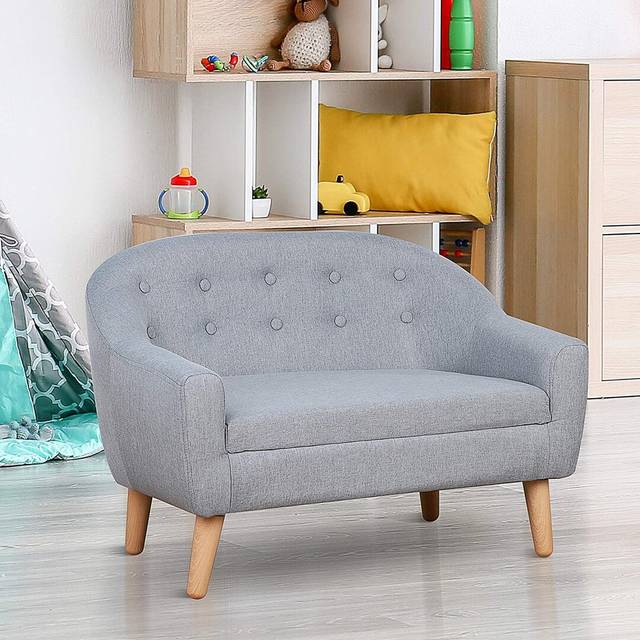 Alapaha Children&#39;s Sofa - Grey (53.5cm H X 76cm W X 51cm D)