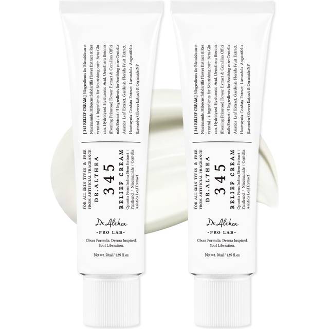 Dr.Althea 345 Relief Cream | Daily Face Moisturizer | Blemish Relief Care | Soothing Recovery & Moisture with Niacinamide  Panthenol | Korean Veg