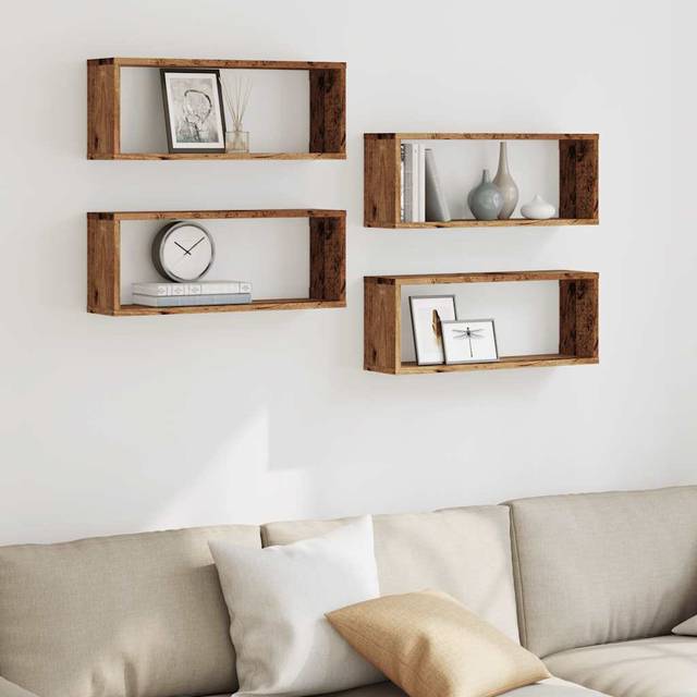 Baeddan Floating Shelf - Old Wood (23cm H X 60cm W X 15cm D)