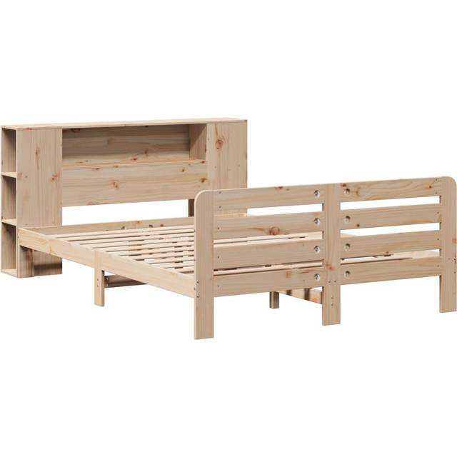 Union Rustic Bed Frame Without Mattress 160X200 Cm Solid Wood Pine - Natural (120 x 190 cm)
