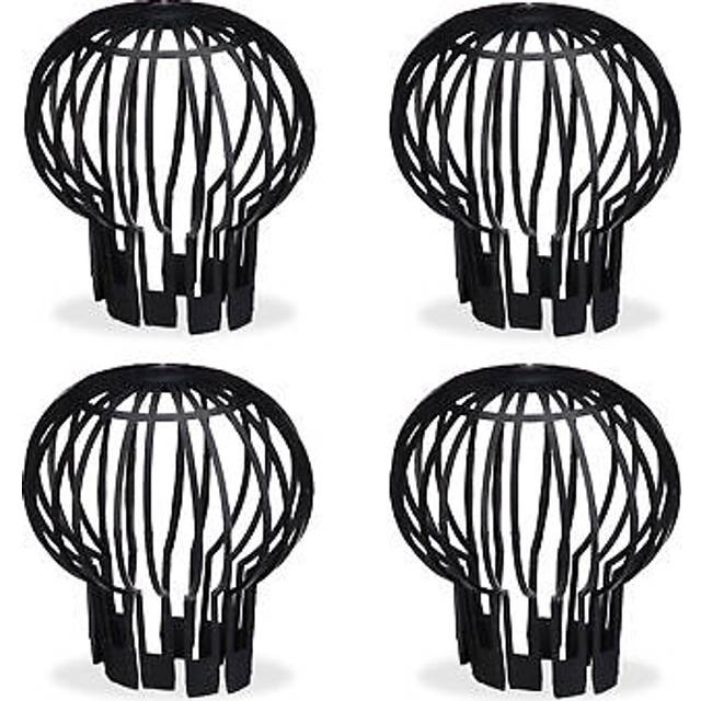 Relaxdays - 4-Piece Set Roof Gutter Balloon Guard Filters, Plastic Downpipe Stops Leaf Drains, Rainwater Discharge