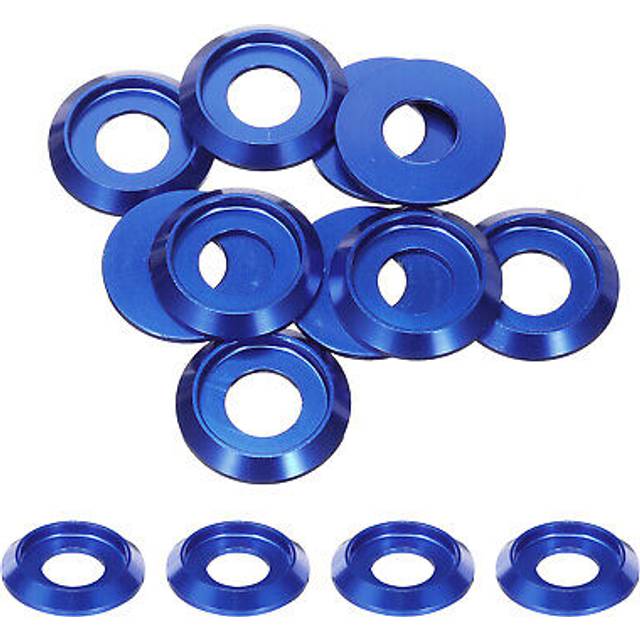 M8 Cone Cup Countersunk Washers,hole Dia 8mm/0.31 Aluminum 10pcs(deep Blue)
