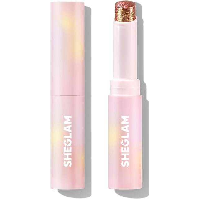 SHEGLAM Crystal Jelly Glaze Stick Eye Shadow Stick Eyeliner Brightener Pencil Crayon with Brush Easy to Blend Long Lasting Shimmer Eyeshadow-Fuchsia F