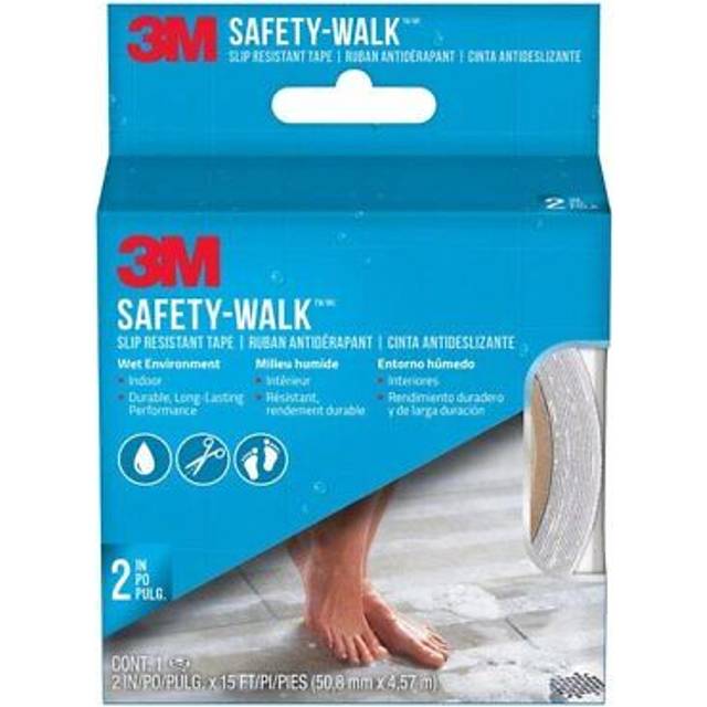 3M Safety-Walk Tub and Shower Tread  Slip-Resitant Tape  Clear  2-Inch by 180-Inch Roll  Clear