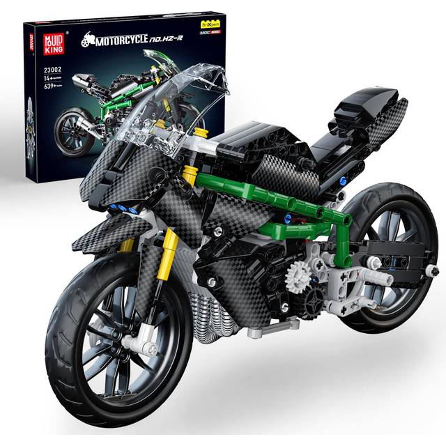 Mould King Kawasaki Ninja H2R Motorcycle Kit Building Sets  23002 Ninja Motorcycle Model Kit Building Kit  Kawasaki Motorcycle Building Toys  Model Mo