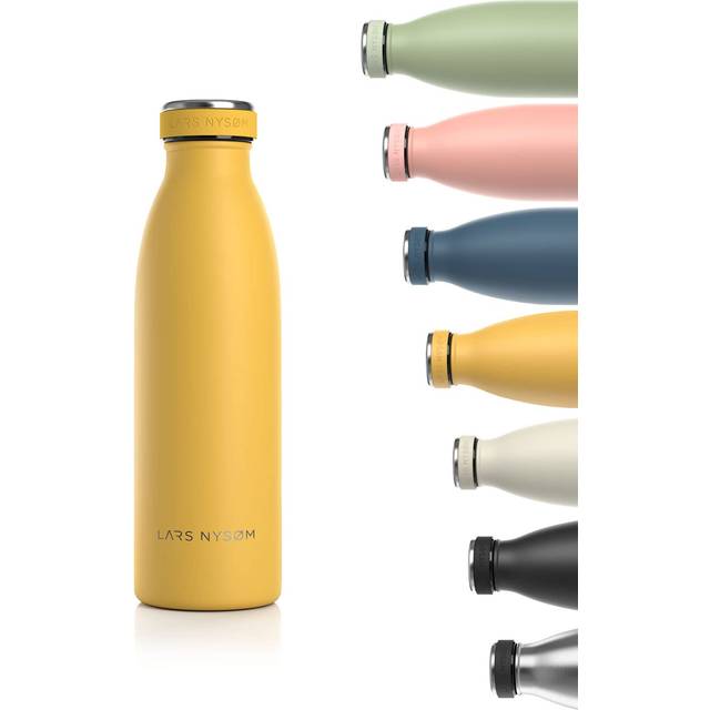 LARS NYS?M Stainless Steel Insulated Water Bottle 12oz 17oz 25oz 34oz 51oz  BPA-free Insulated Thermo Flask for Hot and Cold Beverages  Leakproof Drin