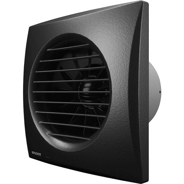 Badrumsfläkt Flexit Classic Eco 100Std Svart
