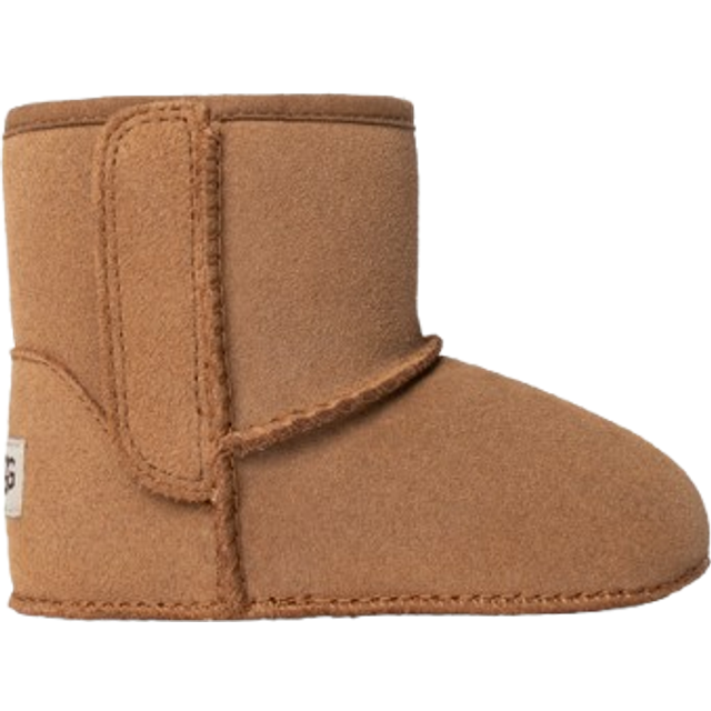 Ugg Brown Kids I Baby Classic Logo-patch Suede and Shearling Crib Boots 6-12 Months Eur 20.5 /4.5 Uk - BROWN
