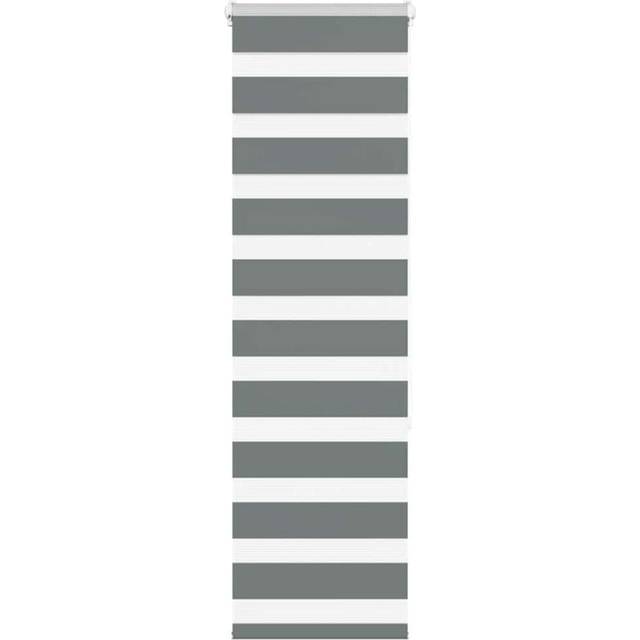 vidaXL Zebra Blind Dark Grey 45x150 cm Fabric Width 40.9 cm Polyester