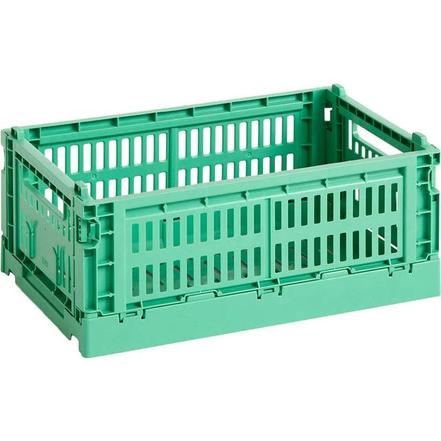 HAY - Colour Crate Recycled - Lådor - Dark Mint - W: 17 x L: 26,5 x H: 10,5 cm