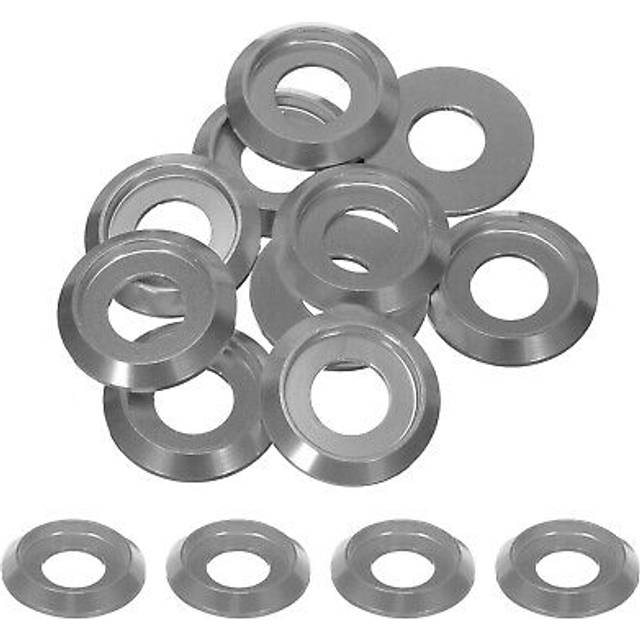 M8 cone cup countersunk washers,hole dia 8mm/0.31" aluminum 10pcs(grey)