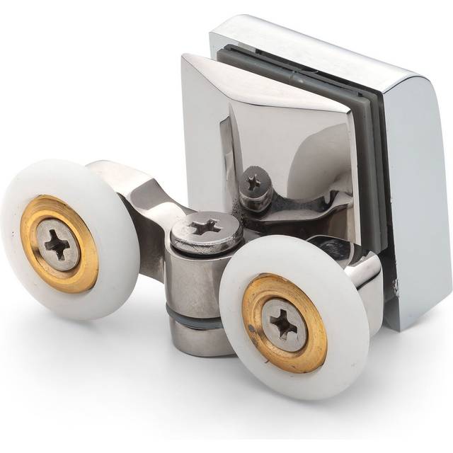 1 x Chrome Plated Top Double Shower Door Roller/Runner 21mm Wheel Diameter IS2