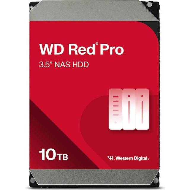 Western Digital Red Pro 10TB NAS 3.5" Internal Hard Drive - 7200 RPM Class, SATA 6 Gb/s, CMR Recording Technology, 512MB Cache