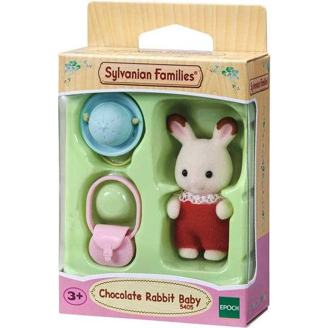 Sylvanian Families Chokladkanin baby med hatt och väska