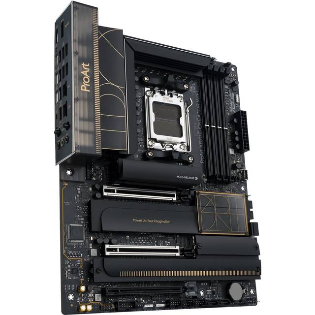 ASUS ProArt X870E-CREATOR WIFI, AMD X870E ATX moderkort, nästa generations PCIe 5.0 x16-kortplats, GPU, 16+2 + 2 strömsteg, DDR5, dubbel USB4, 10 Gb och 2,5 Gb LAN, WiFi 7, 4 M.2-kortplatser