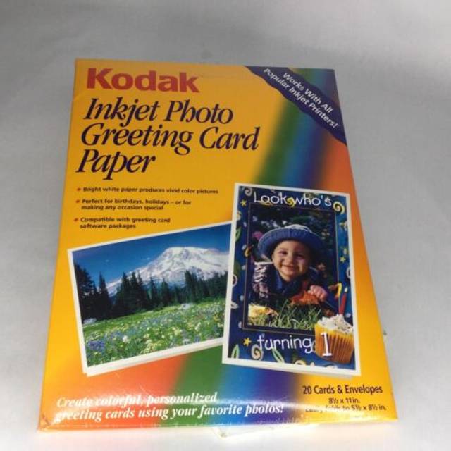 Kodak 8.5 X 11IN Inkjet Photo Greeting Card Paper (20-Sheet)