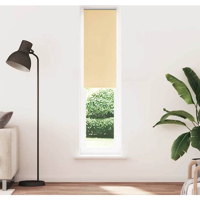 vidaXL Rullgardin mörkläggningsbar beige 60x230 cm tyg bredd 55,7 cm