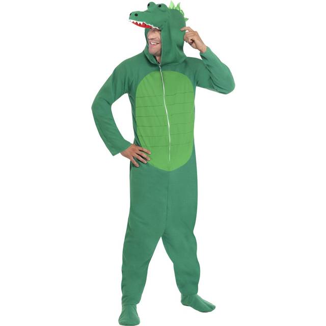 Adult Crocodile Hooded Costume | Animal Costumes - Green (S)