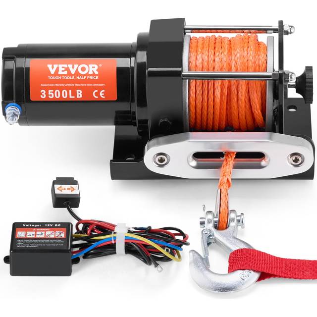 VEVOR Elektrische Seilwinde 12V DC 1588kg Elektrowinde Motorwinde 12-str&#xE4;ngig