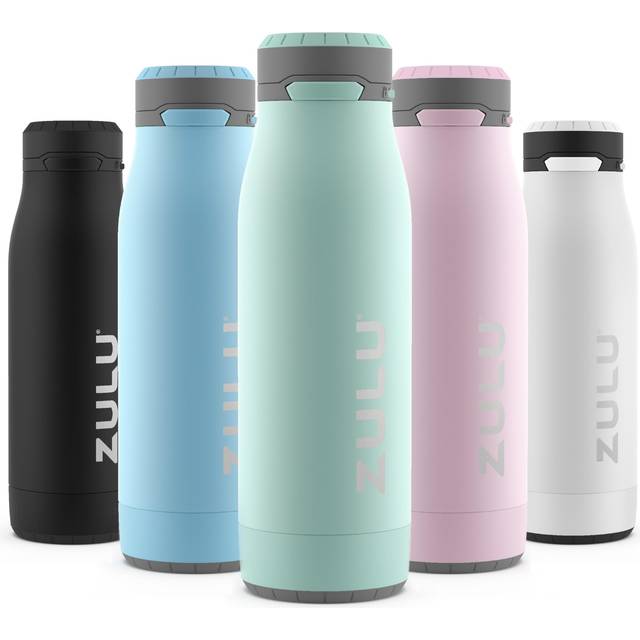 Zulu Ace 18oz Vacuum Insulated Stainless Steel Water Bottle with Chug Spout  Leak-Proof Locking Lid and Removable Base for School  Backpack  Sports  G