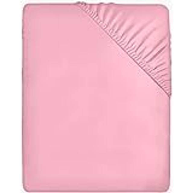 Utopia Bedding dra-på-lakan – djup ficka 35 cm (14 tum) – borstad mikrofiber (Rosa, 160x200 cm)