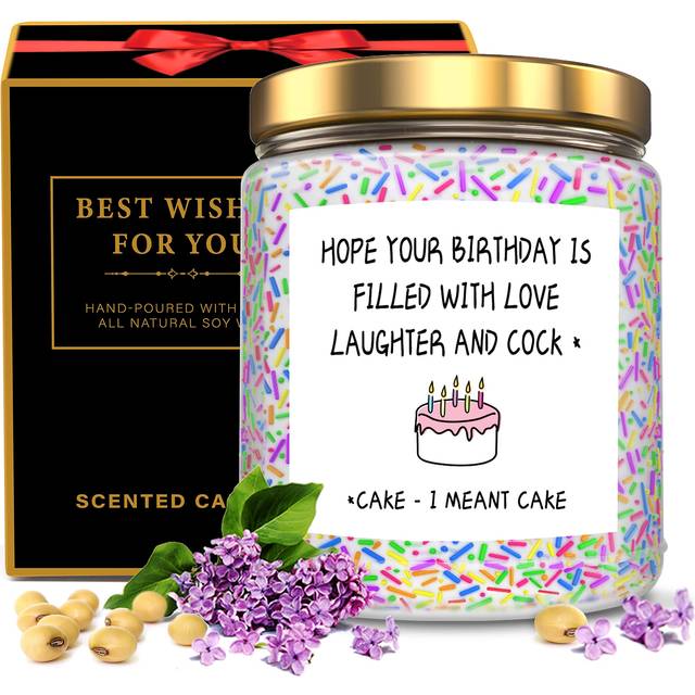 Funny Birthday Gifts for Women Sister Friend Female Rude Birthday Anniversary Gag Gift for Women  Unique Sprinkle Candle Gifts
