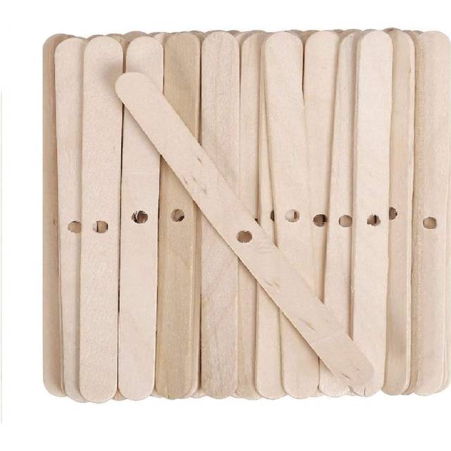 DINGPAI 100pcs Wooden Candle Wick Holders  Candle Wick Centering Devic