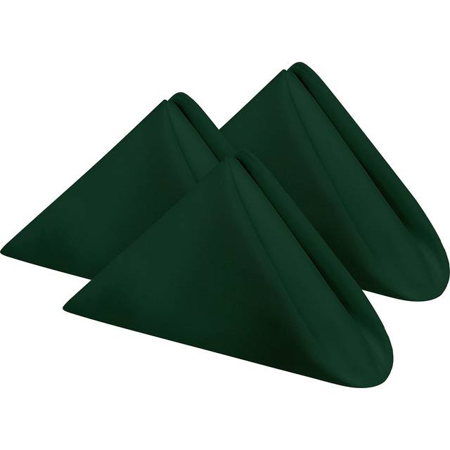 Utopia Home Hunter Green Cloth Napkins (12 Pack  17x17 Inches)  Ideal Dinner Napkins for Party  Wedding and Lunch/Dinner