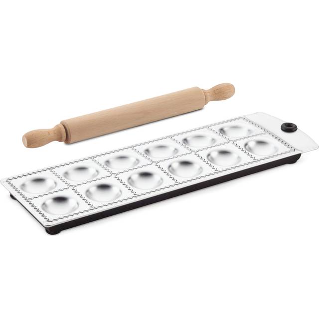 12-Imprint Ravioli Press with Mini Rolling Pin