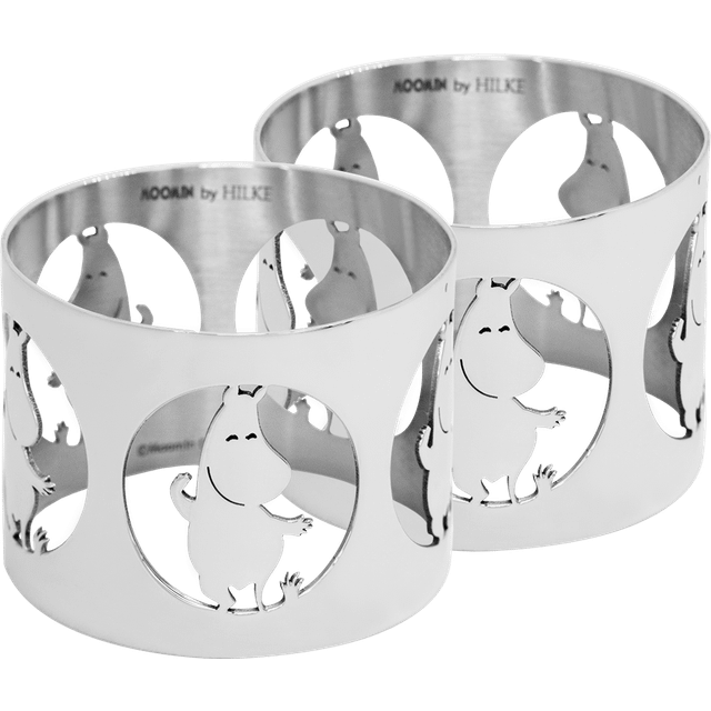 Hilke Collection Hilke X Mumin servettring Mumintrollet 2-pack Förnicklad mässing