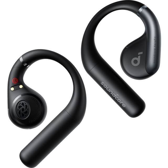 Soundcore AeroFit - True wireless-hörlurar med mikrofon - öppet öra - montering över örat - Bluetooth - svart