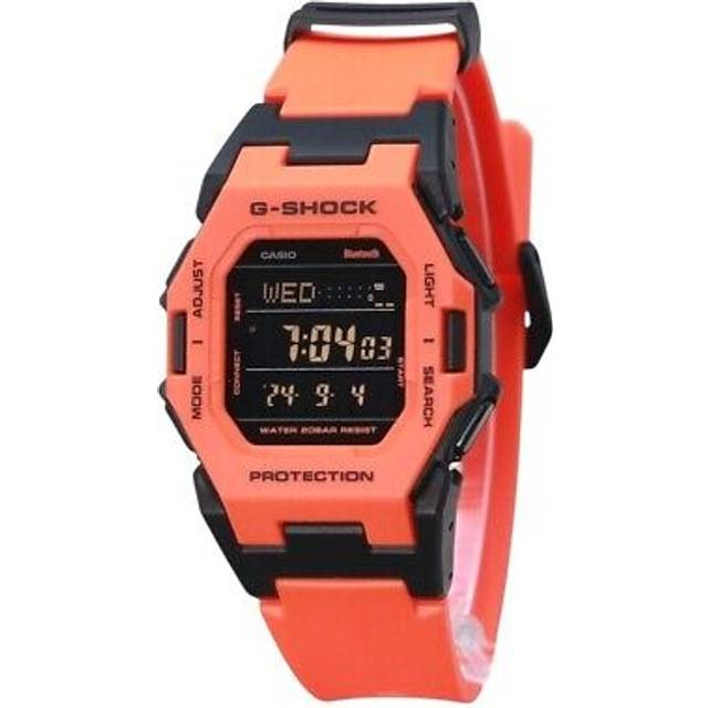 Casio G-Shock Digital Smartphone Link Bio-Based Orange Resin Strap Quartz GD-B500FL-4 200M Men's Watch