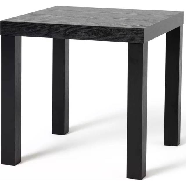 Home Stuff End Side Table with Classic Design  Bed Side Table  End Table  Light Weight Easy Assemble  Small Square Table for Office  Living Room  Blac