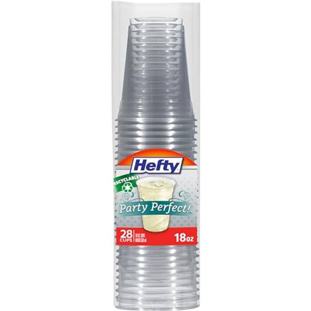 Reynolds Consumer Products 249948 18 oz Hefty Deluxe Clear Plastic Party Cups - 28 Count
