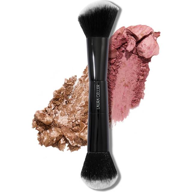 LAURA GELLER NEW YORK Dual-Ended Blush + Bronzer Brush - Blush Bronzer Contour Face Makeup Brush